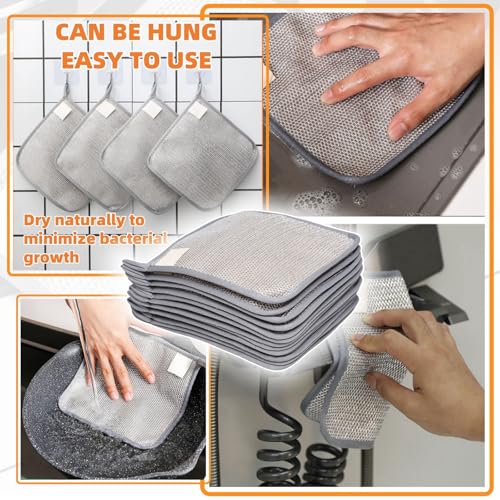 Multifunctional Non-Scratch Wire Dishcloth,2025 New Steel Wire Dish Towel for Wet and Dry Wire Dishcloth for Dishes Sinks Counters Tops of Stoves(5pcs)