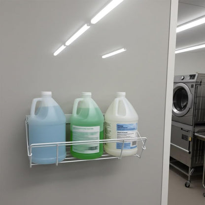 Wall Mount Jug Storage Rack – Heavy Duty Wire Organizer for 1 Gallon Jugs – Soap, Detergent, & Hand Sanitizer Holder – Space-Saving Wall-Mounted Liquid Storage