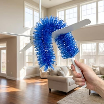 2026 Flexible Microfiber Fan Duster, Bendable Crevice Brush for AC Vent, Car, Curtain, Cobweb, Washable Reusable（Mixed 4 pcs） - color: Mixed 4 Pcs