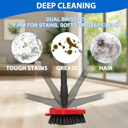Small Full Bristle Scrub Brush ONLY for O-Cedar RinseClean 2-Tank System - color: Gray (1 Pcs for Rinseclean)