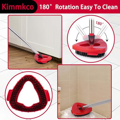 Spin Mop Replace Head Base Scrub Brush Mop Head Compatible with O Cedar EasyWring 1 Tank System, Shower Floor Scrubber, Hard Bristle Cleaning Brush for Kitchen Bathroom Tile Hard Floor