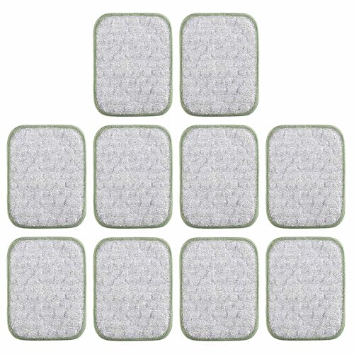 2 Two-Sided Scouring Pads, Safe AntiScratch Scrubber Cloths for Kitchen Utensils, Oven, Stovetop Cookware Scrubber - color: A