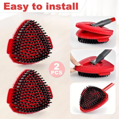 Spin Mop Replacement Head - EasyWring Mop Refills Compatible with Triangle Spin Mop, Great Cleaning Power, Microfiber, Helper for Housework, Machine Washable (new Brush) - size: new brush