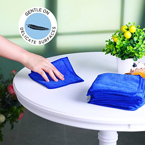 Tanlade Microfiber Cleaning Cloth 6"x6" Cleaning Rags Reasonable Kitchen Towels Microfiber Towels Cars Wash Dry Erase Cloth (Blue,50 Pcs) - color: Blue, size: 6 x 6 Inch