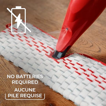 Vileda Promist Max Spray Mop - 360 Degree Swivel, Red, Cotton Head, Multiple Surfaces