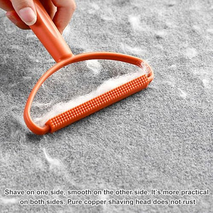 Carpet Scraper, Portable Lint Shaver, Lint Remover for Clothes Reusable, Lint Roller, Manual Double Sided Clothes Fuzz Shaver, Orange/Blue Practical Tool, 16.5x13.5x10cm(Red) - color: Red