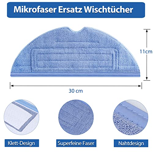 6 Pack Mop Cloth Pads for Roborock S7, Microfiber Mop for Xiaomi for Roborock S7+/MaxV/Plus/Ultra/ S8/ S8+/ T7S /T7S Vacuum Cleaner, Reusable and Washable Pad Accessories - size: S7 S8 Single Zone Mops
