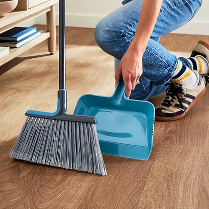 Household Cleaning Angle Broom with Dustpan Set, Indoor Floor Sweeping Tool