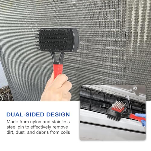 LANMU AC Coil Cleaner Brush Fin Comb, Air Conditioner Cleaning Brush Straightening Tool for HVAC/AC Evaporator, Condenser, Radiator