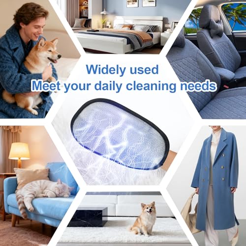 2Pcs Pet Hair Removal Glove for Cats & Dogs, 2025 Newly Upgraded Five-Finger Electrostatic Pet Hair Gloves, Reusable Pet Hair Remover Tool for Laundry, Couch, Carpet, Car Seat - color: 2pcs-Black