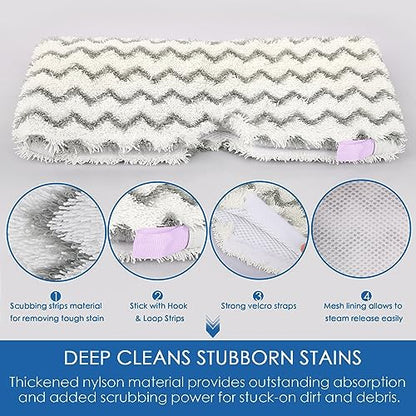 Upgraded Scrub Steam Mop Pad for Shark Steam Pocket Mop S3501 S3601 S2901 S2902 S3550 S3801 S3901 SE450 S3601D S3901D, Steam Mop Replacement Pads for All Hard Floors, 3 Pack - color: 3 Pack Scrub Plush