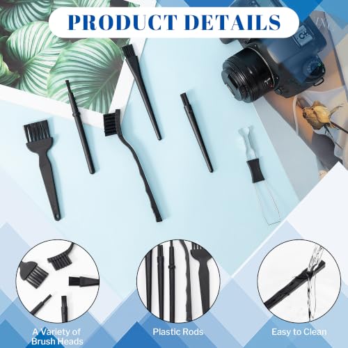 SIMPOR 6 PCS Nylon Keyboard Cleaning Brush Kit, Anti Static Brushes with Keycap Puller, Electronic Cleaning Brushes for Laptop Computer Dust Removal
