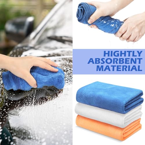 SmoothNovelty 10 Pcs Extra Large Microfiber Cloth 30" x 20" Large Floor Microfiber Towel Reusable Washable Free Lint Free Cloth Rag for Squeegee Mop Floor Window Housekeeping (White,Yellow) - color: White, Yellow