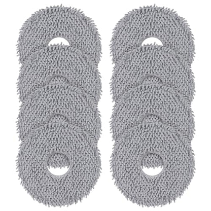 VIEWALL 8 Pack Mop Cloths for Roborock Qrevo QV 35A/35S/S5V/Q Revo S/Pro/Master/Plus/Curv/S5X/Edge/S5A/QX Revo/Saros 10R/20 Series Vacuum Cleaner, Microfiber Washable Mop Pad Replacement Accessories - size: Qrevo/Saros Mop Pads 8 Pack