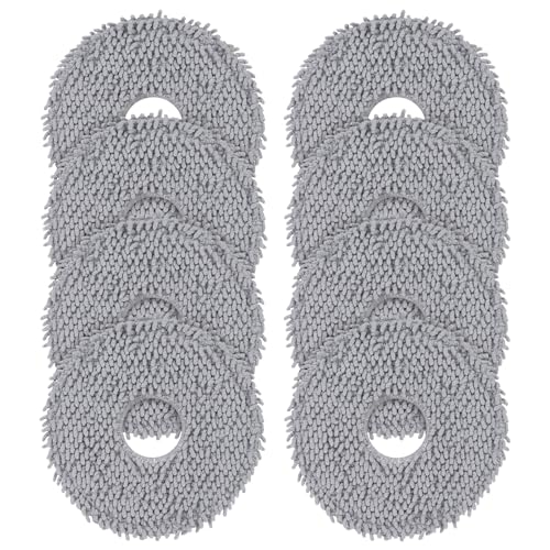 VIEWALL 8 Pack Mop Cloths for Roborock Qrevo QV 35A/35S/S5V/Q Revo S/Pro/Master/Plus/Curv/S5X/Edge/S5A/QX Revo/Saros 10R/20 Series Vacuum Cleaner, Microfiber Washable Mop Pad Replacement Accessories - size: Qrevo/Saros Mop Pads 8 Pack