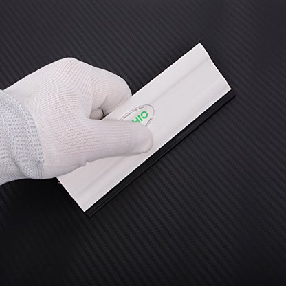 FOSHIO 6 Inch Rubber Squeegee for Kitchens, Glass, Shower and Car Windows, Pack of 3 (White) - color: Color White