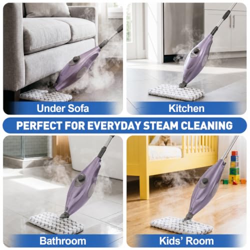 3 Pack Steam Mop Replacement Pads, Microfiber Steam Mop Pads with Scrub Strips, Compatible with Shark Steam Pocket Mop S3500 Series (S3501, S3601, S3901), Washable Pads for Sealed Hard Floors - color: White Scrub Stripe 3 Pack
