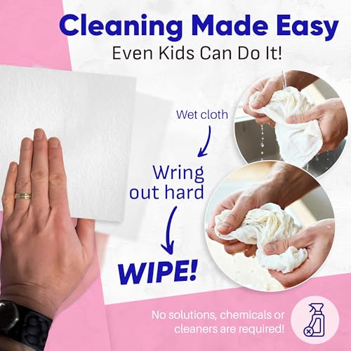 Zezo-Fiber Microfiber Cleaning Cloth - Highly Absorbent Premium Towels for Cars, Kitchen, Glass, and Automotive Surfaces Soft Lint-Free Reusable Multipurpose Cleaning Rags,11 Pack