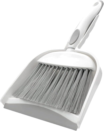 Dust pan, Small Broom and Dustpan Set, Mini Dustpan and Brush Set, Small Hand Broom with Dust Pan for Desk Table Cat Litter - Compact Hand Broom for Kitchen Counter Crumbs, RV Living Essentials (Gray) - size: 1pcs
