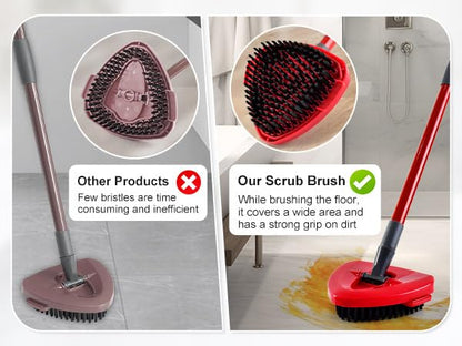 Scrubber Mop Head for Ocedar, Upgrade Scrub Brush for Ocedar, Spin Mop Scrub Brush Head for Oceda EasyWring 1-Tank, More Bristles Scrub Brush Attachment for Bathroom, Deck, Kitchen Floor Cleaning - size: Scrubber Mop Head-1Tank