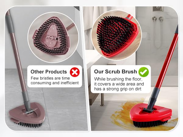 Scrubber Mop Head for Ocedar, Upgrade Scrub Brush for Ocedar, Spin Mop Scrub Brush Head for Oceda EasyWring 1-Tank, More Bristles Scrub Brush Attachment for Bathroom, Deck, Kitchen Floor Cleaning - size: Scrubber Mop Head-1Tank