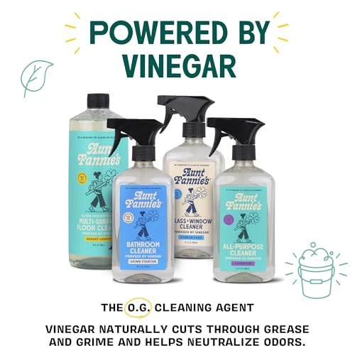 Aunt Fannie's Ultra Concentrated Floor Cleaner Vinegar Wash, Multi-Surface Solution For Mopping, Value Size, Bright Lemon Scent, 64 oz - size: 64 Fl Oz (Pack of 1)