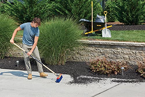 Harper 24 Inch Push Broom with Stiff Bristles, Premium Heavy Duty Outdoor Wet/Dry Rough-Surface, for Mulch, Gravel, Oil Dry, Dirt, Soil, with Long Wooden Handle - style: Premium Outdoor Wet/Dry Rough-Surface Push Broom