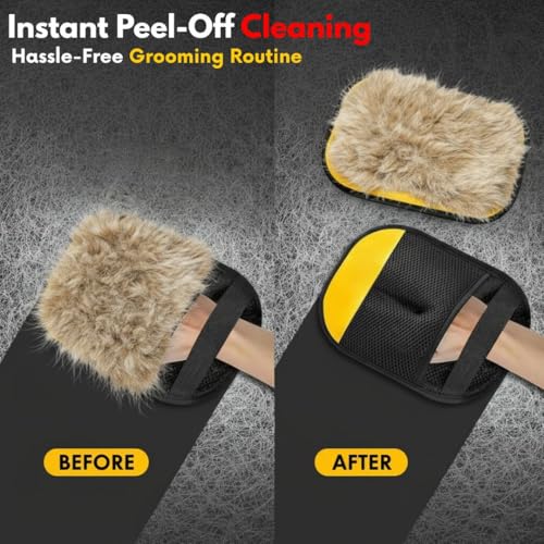 Pet Hair Remover Glove for Laundry, Couch and Grooming, Reusable Electrostatic Dog Cat Hair Removal Mitt, Lint Roller Alternative, Works on Clothes, Carpet and Car Seats