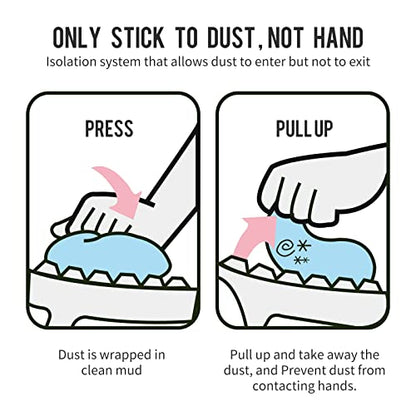 CLICK CLEAN Keyboard Cleaning Gel, 7oz Universal Cleaning Gel for Keyboards Electronics Dust Cleaner for Car, Laptop, Air Vents - color: Blue