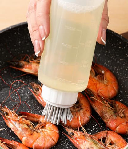 Food - Grade Silicone Oil Brush Bottle | Soft Heat - Resistant, Reusable Basting Tool With Scale, Outdoor Grill Oil Dispenser | Kitchen Squeeze Bottle, Non - Shedding (350ml 2pcs) - size: 350ml 2pcs
