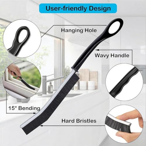 3PCS Crevice Cleaning Brush, Hard Bristle Crevice Cleaning Brush, Multifunctional Cleaning Gap Brush Tool for Bathroom, Home, Kitchen, Bathroom, Window, Vehicle, Faucets, Toilet