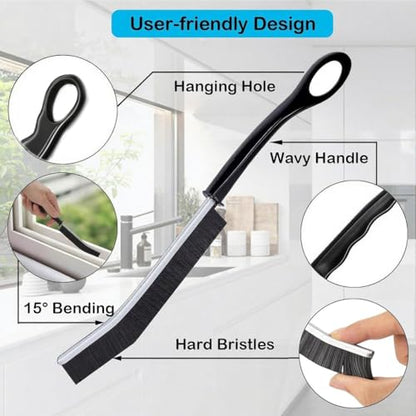 3PCS Crevice Cleaning Brush, Hard Bristle Crevice Cleaning Brush, Multifunctional Cleaning Gap Brush Tool for Bathroom, Home, Kitchen, Bathroom, Window, Vehicle, Faucets, Toilet