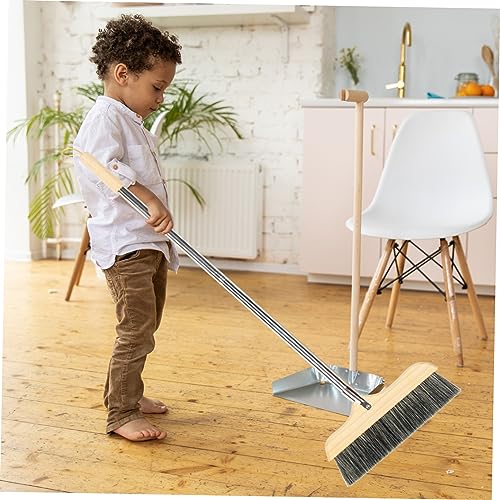 Cabilock Soft Bristle Broom with Handle Long Handle Floor Brush for Home Kitchen Outdoor Cleaning Static Bristles for Sweeping Pet and Dirt Hardwood and Carpet Floors