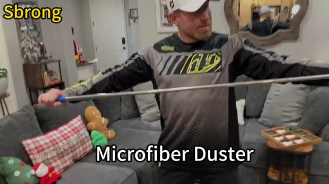 Microfiber Feather Duster Extendable Duster, Scratch-Resistant Cover, Bendable Washable Head & Long Handle Dusters for Cleaning Ceiling Fan, High Ceiling, Blinds, Furniture & Cars (1)