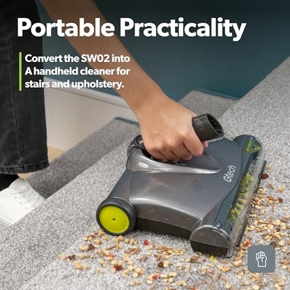 Gtech SW22 Cordless Lithium Carpet and Hardwood Floor Sweeper - Cordless Adjustable Vacuum - Up to 90 Minutes of Runtime - Rechargeable 7.4v Li-ion Battery - Lightweight (3 lbs.) - style: Lithium Sweeper SW22
