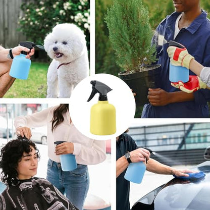 600ml Adjustable Leakproof Misting Water Sprayer - Empty Spray Bottles | Gardening, Cleaning Indoor Outdoor Home Yard Backyard Lawn Plant Care Tool - color: Yellow
