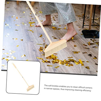 COLLBATH Long Handle Soft Broom Telescopic Design for Kitchen Living Room Cleaning