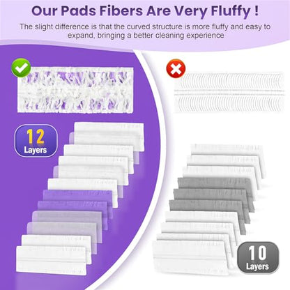 24 Pack Disposable Power Mop Pads Refills Compatible with Swiffer Power Mop Multi-Surface Replacement Mopping Refills Pads for All Hard Floor Cleaning - size: 24 PowerMop Pads