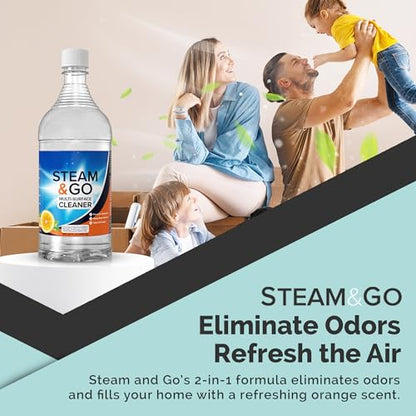 Steam & Go Multi-Purpose Cleaner Spray with Oxy Power for Multi-Surfaces - Removes Stains, Eliminates Odors, & Degreases - Orange Scent, 32 oz - size: 32 Fl Oz (Pack of 1)