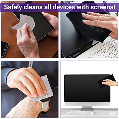 Swanky Computer Screen Cleaner Kit: Set of Electronic Cleaner Spray Microfiber Cleaning Cloth for Tv Cleaner - Ipad Screen Cleaner - iPhone Cleaner - Monitor Cleaner - Laptop Cleaner (2 Oz, 6-Pack) - color: 6 Pack