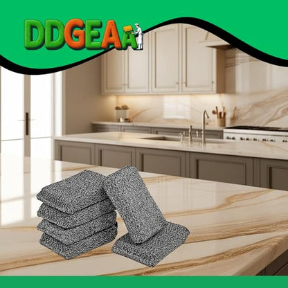 Heavy - Duty Kitchen Sponge - 20 Times More Durable, Scratch Free, Suitable for Non Stick Cookware Cut Resistant, Multi - Purpose Cleaning Supplies for Home, Bathroom (2 Pack Grey) - size: 2 Pack