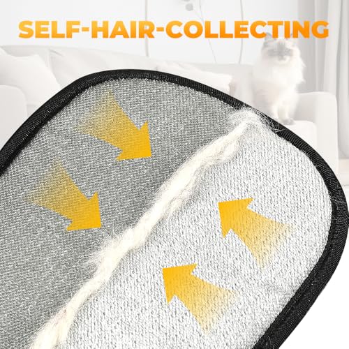 Kafia Pet Grooming Gloves,Pet Electrostatic Hair Removal Gloves,Two-Way Brush Sticky Hair Removal Tool,Cat Dog Hair Gloves,Reusable Powerful for Clothing, Couch, Furniture, Car Seats (1 PCS) - color: 1 PCS