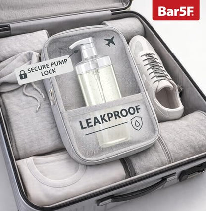 Bar5F Pump Bottle 32-Ounce 1-Liter Empty for Shampoo Conditioner Body Wash Lotion BPA-Free Crystal-Clear (Pack of 1) - size: Pack of 1