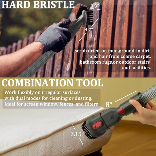 Attachment Kits for Dyson Vacuum Cleaner,Hose,Crevice Tool,Dryer Lint Vac Attachment for Dyson V15 V15s V11 V8 V9 V7 V10 V12 Detect Cyclone Absolute Cordless Handheld Vacuum Cleaner - size: All in One Cleaning Kit