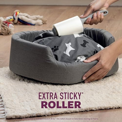 Scotch-Brite Pet Extra Sticky Hair Lint Roller 6 Rollers 600 Sheets