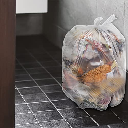Tebery 200 Counts 4 Gallon Clear Small Garbage Bags Trash Bags, Wastebasket Bin Liners for Bathroom Bedroom Office Trash Can, 4 Rolls - color: 4 Gallon-200pc