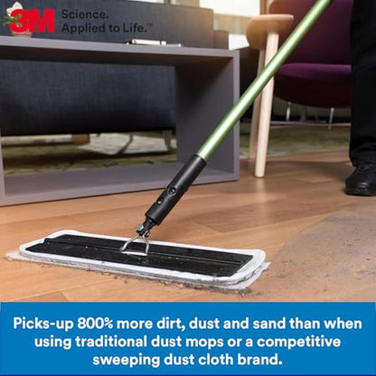3M Easy Trap Sweep and Dust Sheets, 1 Roll of 250 8" x 6" Sheets, Disposable Easy Sweep Floor Duster, Picks Up 8x More Dirt, Dust, Sand, Hair, Works on Dry or Wet Surfaces, 55654W - size: 1 Roll of 250 8" x 6" Sheets