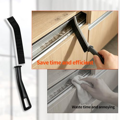 8PCS Crevice Cleaning Brush Set, Multi-Purpose Hard Bristle Brushes for Deep Cleaning Kitchen, Bathroom, Grout, Sink, Cup, Teapot, Bottle, Blender, Corners, Tight Spaces & More