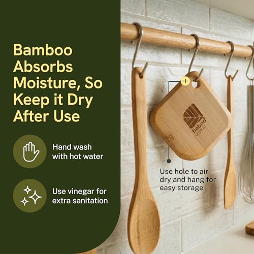 Scraper, Premium Italian Design Bamboo Pot & Pan Scraper Set (3 Pcs)