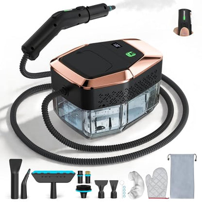 Homeasy Steam Cleaner for Home, 1500W Handheld Steamer for Cleaning with 3-Level Handle, 15s Heat-Up & 1.8L Large Tank, Portable Steamer for Car, Grout, Tile, Floor, Kitchen & Bathroom